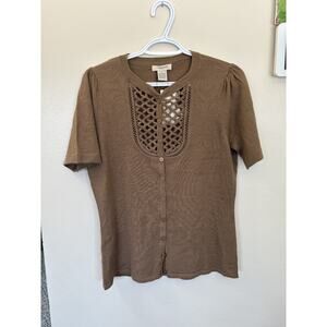 Vertigo Paris women's short sleeved sweater size L new with tags